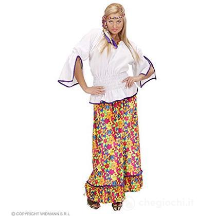 Hippie Woman In Velluto  (Camicia, Gonna, Fascia Per Testa) M