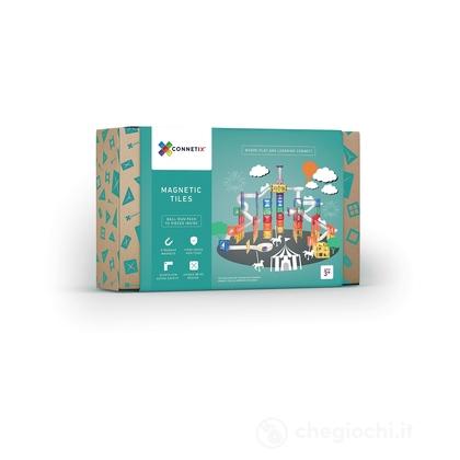 92 Pezzi - Pista Palline Espansione per Tessere Magnetiche – Arcobaleno - 100% Plastica ABS Atossica - Apprendimento STEM