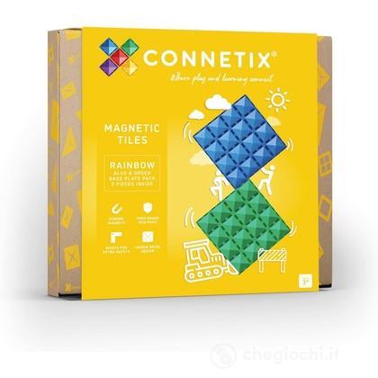 2 Pezzi - Basi Magnetiche - Blu e Verde - 100% Plastica ABS Atossica - Apprendimento STEM