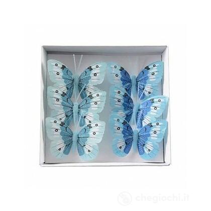 Farfalle con Piume Azzurre