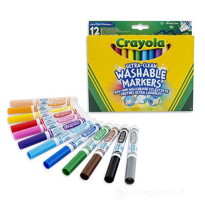 12 Pennarelli Maxi Lavabili - Disegno e colori - Crayola
