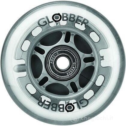 MAXOfit Ruote Luminose Per Waveboard - 2 Pezzi Con Cuscinetti A Sfera - LED Magnetici - Diametro 80x24mm