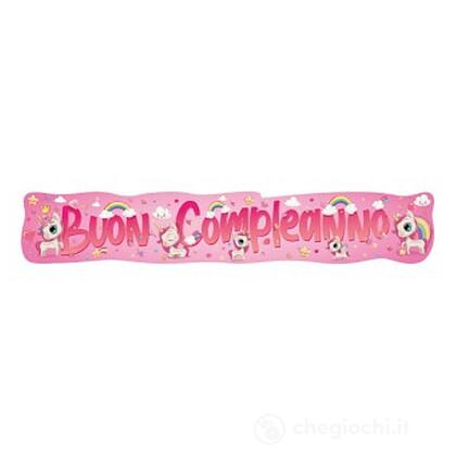 Festone Buon Compleanno Unicorni cm 138x24,5