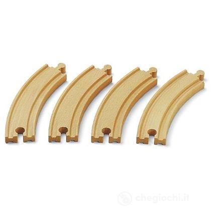 Set Binari In Legno Brio 50 Pezzi - Espansione Per Trenini, Con Scambi, Rampe E Ponti, Per Bambini 3+ Anni