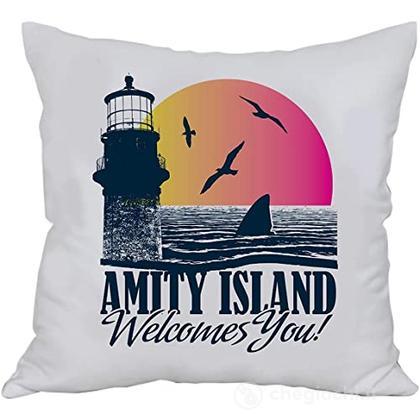 Jaws Amity Island Square Cushion