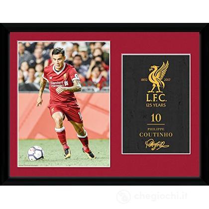 Liverpool: Coutinho 17/18 (Stampa In Cornice 30x40cm)