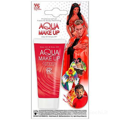 Aqua Make Up Rosso in Tubo 30 Ml - Maschere - Widmann - Giocattoli
