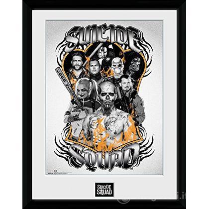 DC Comics: Suicide Squad - Group Orange Flame (Stampa In Cornice 30x40 Cm)