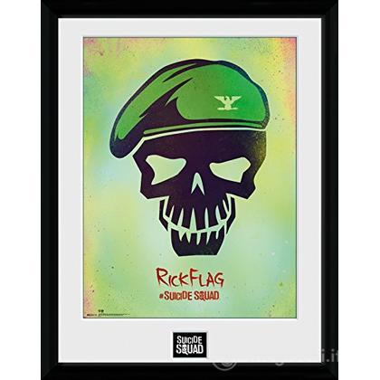 DC Comics: Suicide Squad - Rick Flag Skull (Stampa In Cornice 30x40 Cm)