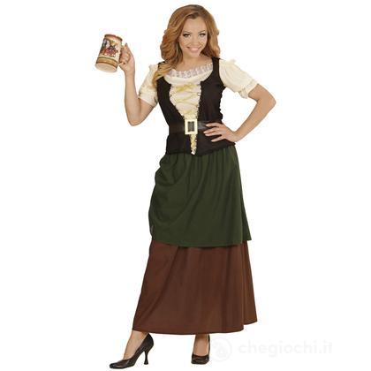 Locandiera Del Medioevo (Camiciacon Corsetto, Gonna Con Sopragonna, Cintura) M