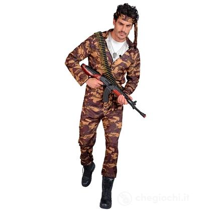 Soldato (casacca, pantaloni, cintura, fascia per testa) L - Costume Adulto Uomo - Mestieri