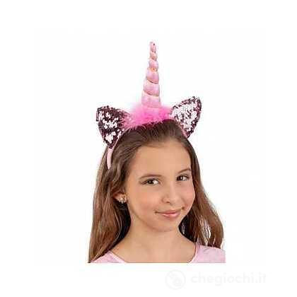 Cerchietto Unicorno con Paillettes Reversibili (00414) - Accessori per  feste - Carnival Toys - Giocattoli