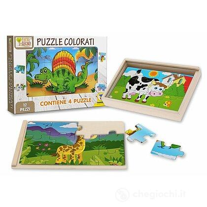 Puzzle Colorati - 4 Figure 12 pz (40415)