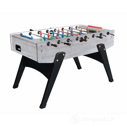 Calcio Balilla Champion rovere grigio aste uscenti gambe pieghevoli 
