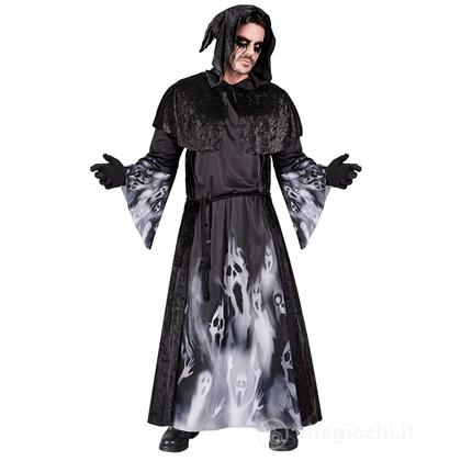 Screaming Souls (tunica con cappuccio e mantellina, cintura) L - Costume Adulto Uomo - Halloween, Personaggi Gotici e Horror