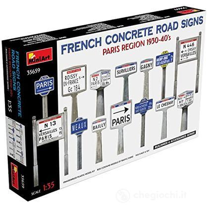 1/35 French Concrete Road Signs 1930-40s Paris Region (MA35659)