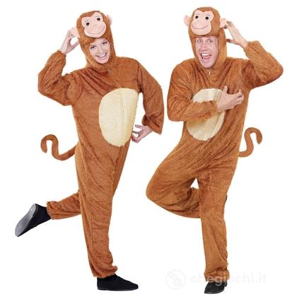 SCIMMIA FUNNY (costume con cappuccio e maschera) (M/L - h 175 cm)