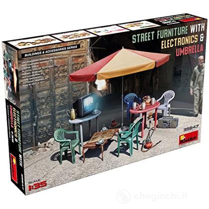 1/35 STREET FURNITURE WITH ELECTRONICS & UMBRELLA (MA35647)