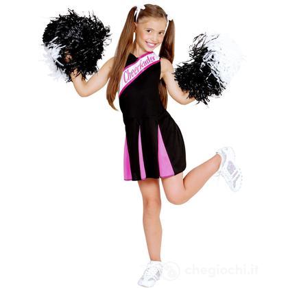 Cheerleader Nera/Rosa (Vestito) (140 Cm / 8-10 Years)