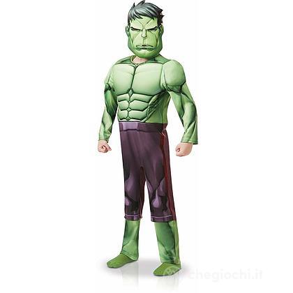 Costume Hulk deluxe con muscoli M 5-7 anni