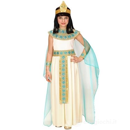 Cleopatra (vestito con cintura, collare, braccialetti, copricapo, mantello) 164 cm / 14-16 anni - Costume Bimba - Epoche Antiche