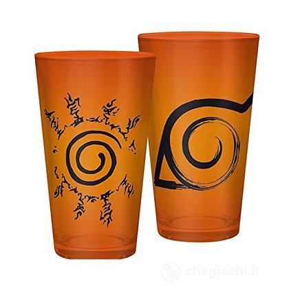 Naruto Shippuden Bicchiere 400ml Konoha & Seal (ABYVER137)