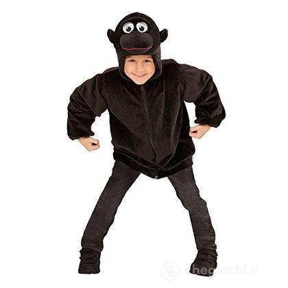 Gorilla In Peluche Soft (Felpa Con Cappuccio E Maschera) (98 Cm / 1-2 Years)
