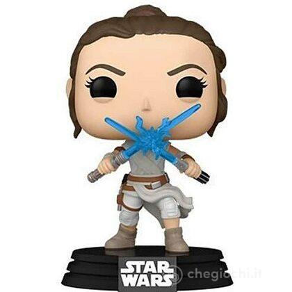 Star Wars: The Rise Of Skywalker - Pop Funko Vinyl Figure 434 Rey W/ Two Light Sabers 9 cm