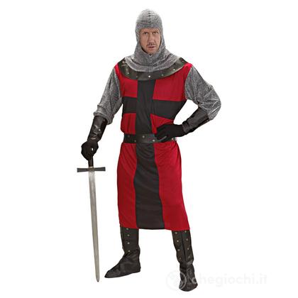 Cavaliere Dell'epoca Oscura (casacca lunga, cintura, bracciali, elmo, copristivali) XXXL - Costume Adulto Uomo - Medioevo e Feste Medievali, Guerrieri