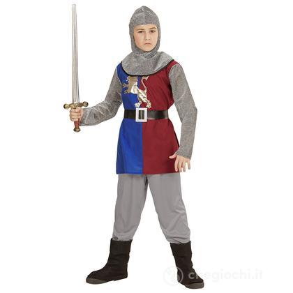 Cavaliere Medievale (Casacca, Pantaloni, Cintura, Copristivali, Cappuccio) (128 Cm / 5-7 Years)