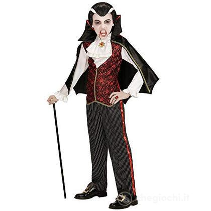 Vampiro (Gilet Con Camicia E Jabot, Pantaloni, Mantello) (128 Cm / 5-7 Years)