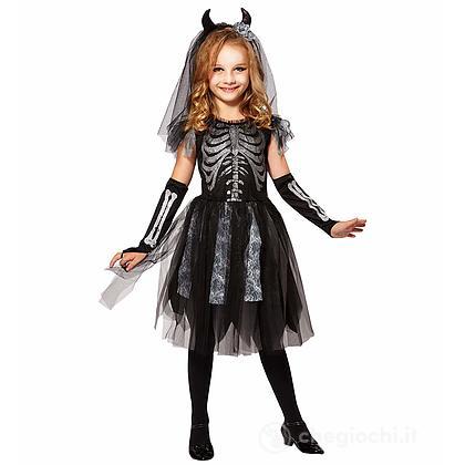 Costume Scheletro Skeledev bride 11-13 anni