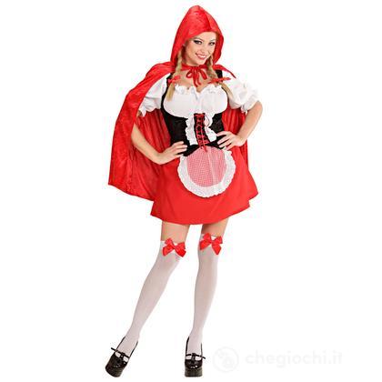 Mantellino Rosso (Camicia Con Corsetto, Gonna Con Grembiule, Mantellino Con Cappuccio) XL