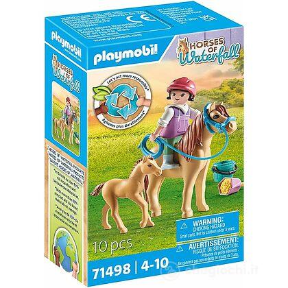 Bambina con pony e puledro (71498)