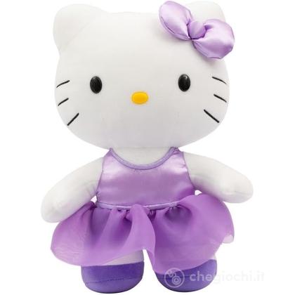 Hello Kitty Peluche Cm 30 Vestitino Viola