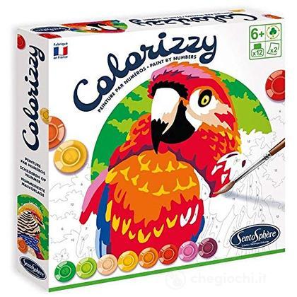 Sentosphere 3904501 Colorizzy - Kit per dipingere con i Numeri, per Bambini e pappagalli, Kit Creativo, Fai da Te
