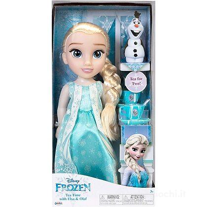 Bambola Elsa 38 cm Tea Time con Olaf - Frozen 2 Toddler - Bambole