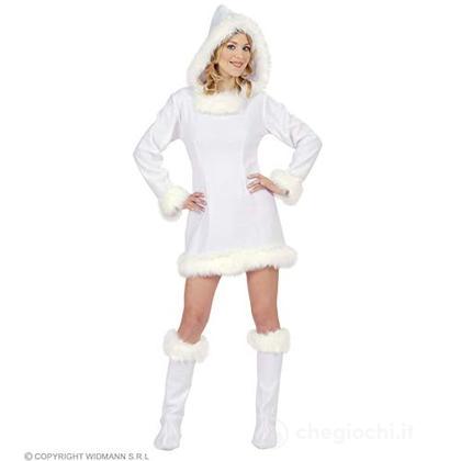 Eschimese (Vestito Con Cappuccio E Copristivali Con Finiture In Peluche) L