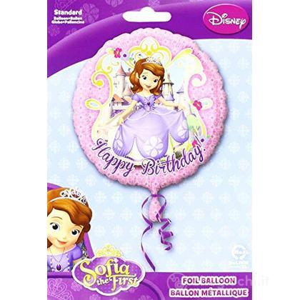 Sofia La Principessa - Pallone Foil 45 Cm Happy Birthday