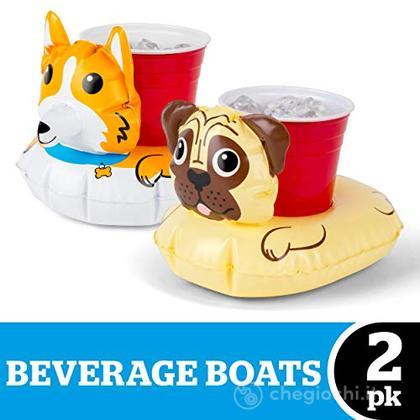Dogs Pack Beverage Boat 2 Pz (Porta Bicchiere Gonfiabile)