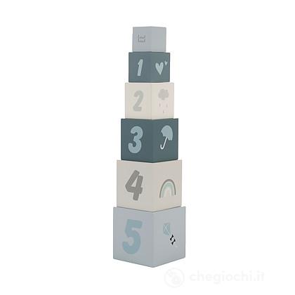 Cubi in legno numerati blu (LLWT-25316)