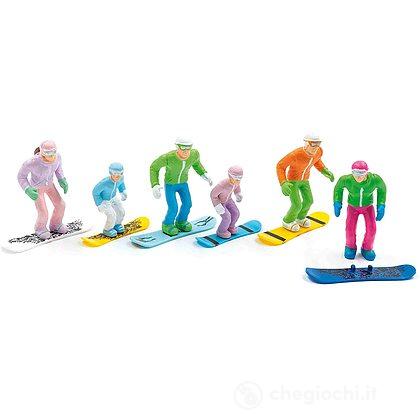 6 personaggi con snowboard (JC54300)