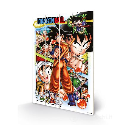 Dragon Ball Comic Strip Wood Print