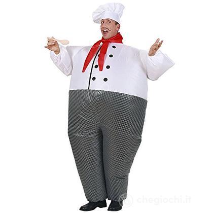 Chef (Costume Gonfiabile Con Ventola, Foulard, Cappello) (4 Batterie Aa Non Incluse) (One Size Fits Most Adult)