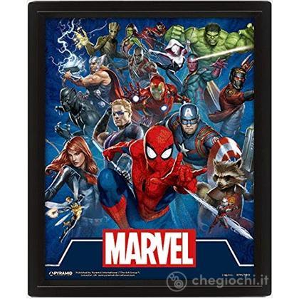 Poster Lenticolare 3D Icone Marvel