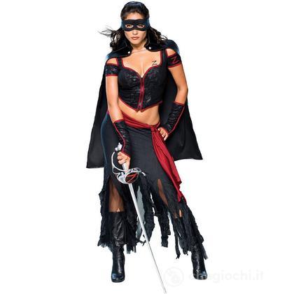 VESTITO COSTUME Maschera di CARNEVALE Adulti VENDICATRICE Zorro