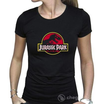 Abytex646s - T-Shirt Uomo - Jurassic Park - Logo S