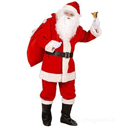 Babbo Natale Professionale (Giacca, Pantaloni, Cintura, Copristivali E Cappello Con Finitura In Peluche) In Scatola Con Vetrina XL