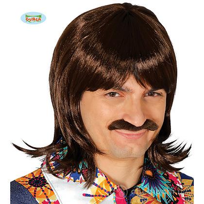 Parrucca Castana Uomo Anni 70 (4585)