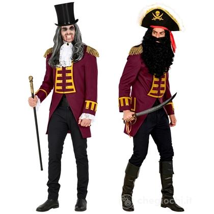 Cappotto Parata Bordeaux da uomo XXL  - Costume Adulto Uomo - Pirati,  Corsari e Bucanieri, Halloween, Carnevale - Veneziano, Gran Galà e Parate, Pers